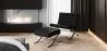 Designer Armchair with Footrest - Upholstered in Faux Leather - Town image 7