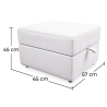 Buy Square Storage Ottoman Pouf - Cube White 58769 at Privatefloor
