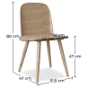 Buy Wooden Dining Chair - Scandinavian Style - Berd Natural wood 58387 - prices