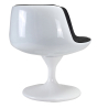 Buy Geneva Chair  - Fabric - White Shell Black 13158 at Privatefloor