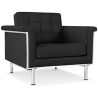 Buy Armchair with armrests - Upholstered in leather - Town Black 13181 - prices