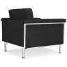 Buy Armchair with armrests - Upholstered in leather - Town Black 13181 in the Europe