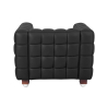 Buy Nubus  Armchair with Matching Ottoman - Premium Leather Black 13187 in the Europe