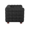 Buy Nubus  Armchair with Matching Ottoman - Premium Leather Black 13187 - prices