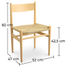 Buy Wooden Dining Chair - Retro Design - Cawi Natural wood 58405 - prices