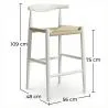 Boho Bali Design Bar Stool - Wood - 75cm - Elb image 7