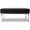 Buy Design bench - 2 seats - Upholstered in polyurethane - Konel Black 13213 - in the EU