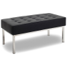 Buy Design bench - 2 seats - Upholstered in polyurethane - Konel Black 13213 - prices