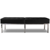 Buy Noll Bench (3 seats) - Faux Leather Black 13216 - in the EU