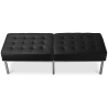 Buy Knoll Bench (3 seats)  - Premium Leather Black 13217 at Privatefloor