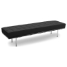 Buy Town Bench (3 seats) - Faux Leather Black 13222 - prices