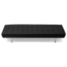 Buy Town Bench (3 seats) - Faux Leather Black 13222 at Privatefloor