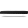 Buy Bench Upholstered in Leather - 3 Seats - Town  Black 13223 - in the EU