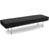 Buy Bench Upholstered in Leather - 3 Seats - Town  Black 13223 - prices
