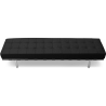 Buy Bench Upholstered in Leather - 3 Seats - Town  Black 13223 at Privatefloor