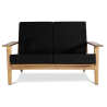 Buy Scandinavian design Design Sofa FM350 (2 seats) - Fabric Brown 13249 - in the EU