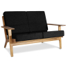Buy Scandinavian design Design Sofa FM350 (2 seats) - Fabric Brown 13249 - prices