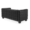 Buy Design Sofa from the Nubus Suite (2 seats) - Faux Leather Black 13252 at Privatefloor