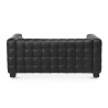 Buy Leather Upholstered Sofa - 2 Seater - Nubus Black 13253 in the Europe