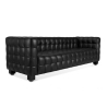 Buy Design Sofa from the Nubus Suite (3 seats) - Faux Leather Black 13255 - prices