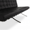Buy Barcel Sofa (2 seats) - Faux Leather Black 13262 in the Europe
