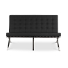 Buy Leather Upholstered Sofa - 2 Seater - Town  Black 13263 - in the EU