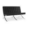 Buy Leather Upholstered Sofa - 2 Seater - Town  Black 13263 - prices