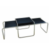 Buy Set of 2 Stackable Coffee Tables - Wood and Steel - Lacky Black 13310 - in the EU