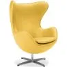 Armchair with Armrests - Upholstered in Faux Leather - Egg Design - Brave image 7