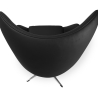 Buy Armchair with armrests - Leather upholstery - Egg-shaped design - Brave Black 13414 in the Europe