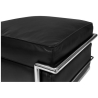 Buy Square footrest - Leather upholstered - Kart Black 13419 at Privatefloor