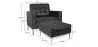 Designer Armchair with Footrest - Upholstered in Faux Leather - Konel image 7
