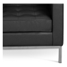Buy Designer Armchair with Footrest - Upholstered in Faux Leather - Konel Black 16514 with a guarantee