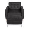 Buy Designer Armchair with Footrest - Upholstered in Faux Leather - Konel Black 16514 - in the EU