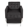 Designer Armchair with Footrest - Upholstered in Faux Leather - Konel image 7