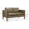 Polyurethane Leather Upholstered Sofa - 2 Seater - Mordecai image 7