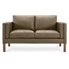 Buy Polyurethane Leather Upholstered Sofa - 2 Seater - Mordecai Taupe 13921 - in the EU