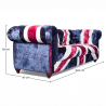 Buy Union Jack Chesterfield Sofa - Velvet Multicolour 36724 with a guarantee