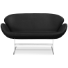 Buy Scandinavian design Svin  Sofa (2 seats) - Faux Leather Black 13912 - in the EU