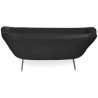 Buy Curved Sofa - Leather Upholstered - 2 Seater - Svin Black 13913 with a guarantee