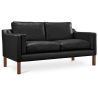 Buy Scandinavian design Design Sofa Chaggai (2 seats)  - Faux Leather Black 13915 - prices