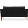 Buy Scandinavian design Design Sofa Chaggai (2 seats)  - Faux Leather Black 13915 in the Europe