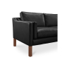 Buy Scandinavian design Design Sofa Chaggai (2 seats)  - Faux Leather Black 13915 home delivery