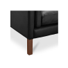 Buy Scandinavian design Design Sofa Chaggai (2 seats)  - Faux Leather Black 13915 with a guarantee