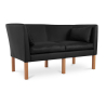 Buy 2 Seater Sofa - Polyurethane Leather Upholstered - Benjamin Black 13918 - prices