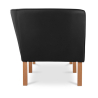 Buy 2 Seater Sofa - Polyurethane Leather Upholstered - Benjamin Black 13918 at Privatefloor