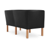 Buy 2 Seater Sofa - Polyurethane Leather Upholstered - Benjamin Black 13918 in the Europe