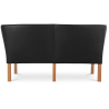 Buy 2 Seater Sofa - Polyurethane Leather Upholstered - Benjamin Black 13918 Home delivery