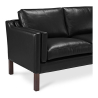 Buy Polyurethane Leather Upholstered Sofa - 3 Seater - Benzion Black 13927 Home delivery