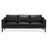 Buy Polyurethane Leather Upholstered Sofa - 3 Seater - Benzion Black 13927 - in the EU